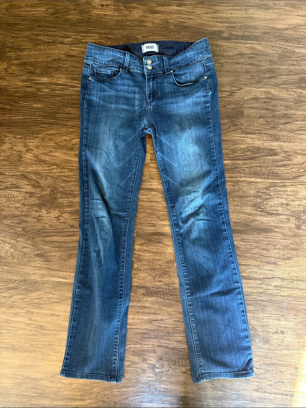 PAIGE hidden hills straight Women's dark wash Jeans